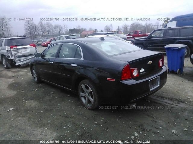 1G1ZC5E0XCF183504 - 2012 CHEVROLET MALIBU 1LT 黑色 照片 3
