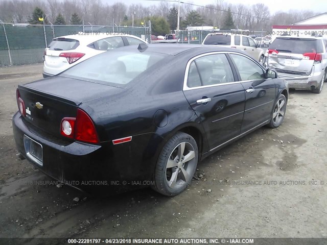 1G1ZC5E0XCF183504 - 2012 CHEVROLET MALIBU 1LT 黑色 照片 4