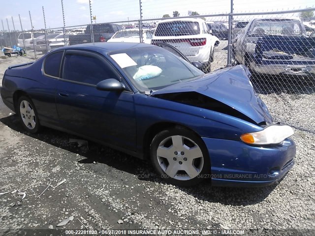 2G1WW12E959247613 - 2005 CHEVROLET MONTE CARLO LS ლურჯი ფოტო 1