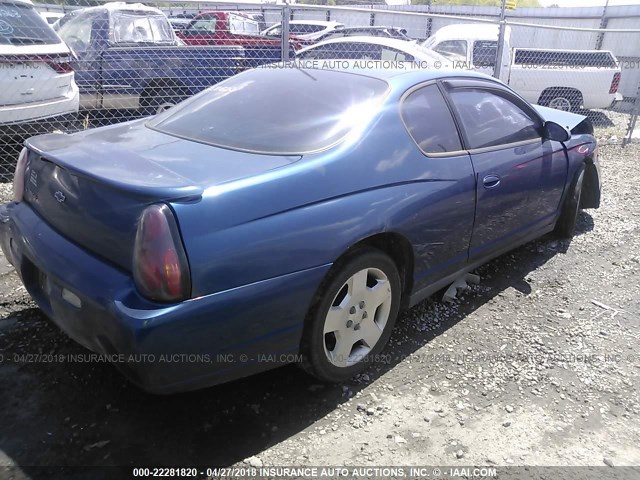 2G1WW12E959247613 - 2005 CHEVROLET MONTE CARLO LS ლურჯი ფოტო 4