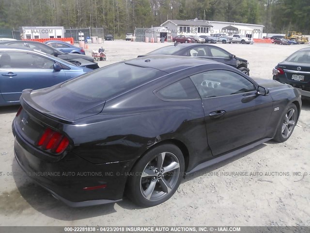 1FA6P8CF6G5283513 - 2016 FORD MUSTANG GT BLACK photo 4