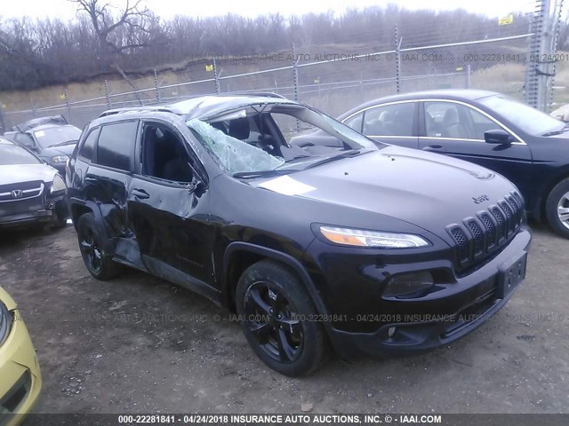 1C4PJLCS1FW782129 - 2015 JEEP CHEROKEE LATITUDE BLACK photo 1