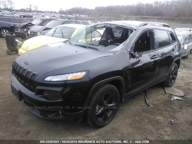 1C4PJLCS1FW782129 - 2015 JEEP CHEROKEE LATITUDE BLACK photo 2