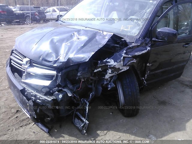 2D4RN5D11AR139587 - 2010 DODGE GRAND CARAVAN SXT BLUE photo 6