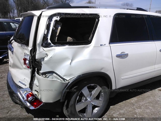 1GKKVSED0BJ155246 - 2011 GMC ACADIA SLT-2 WHITE photo 6