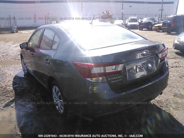 4S3GKAA63J3600562 - 2018 SUBARU IMPREZA GRAY photo 3