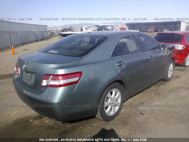 4T1BF3EK9AU552766 - 2010 TOYOTA CAMRY SE/LE/XLE TEAL photo 4