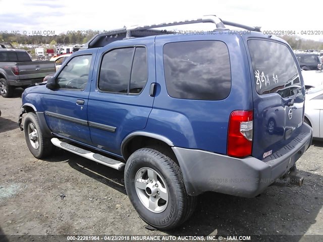 5N1ED28Y54C637739 - 2004 NISSAN XTERRA XE/SE BLUE photo 3