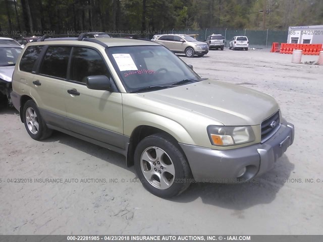 JF1SG65683H721571 - 2003 SUBARU FORESTER 2.5XS ოქროსფერი ფოტო 1
