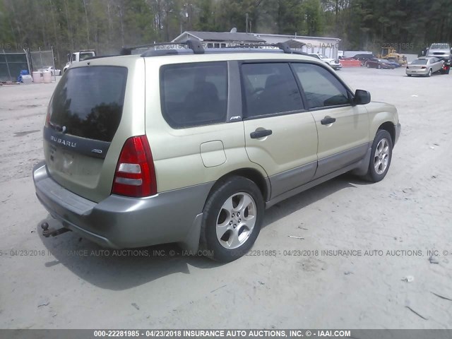 JF1SG65683H721571 - 2003 SUBARU FORESTER 2.5XS ოქროსფერი ფოტო 4