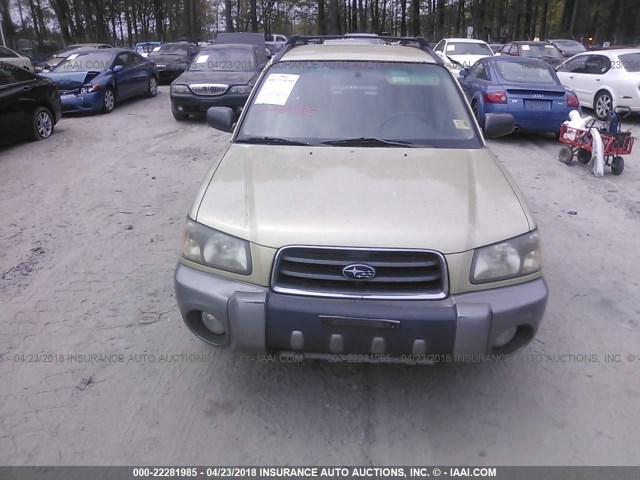 JF1SG65683H721571 - 2003 SUBARU FORESTER 2.5XS ოქროსფერი ფოტო 6
