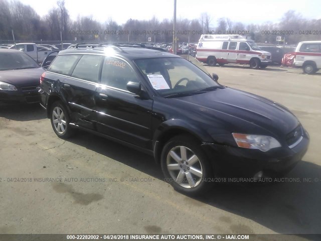 4S4BP61C967320168 - 2006 SUBARU LEGACY OUTBACK 2.5I BLACK photo 1