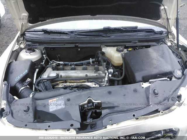 1G1ZB5EB0AF264657 - 2010 CHEVROLET MALIBU LS GOLD photo 10