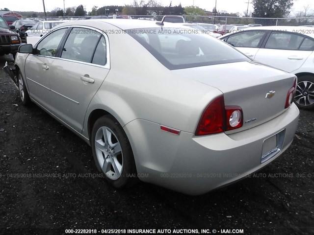1G1ZB5EB0AF264657 - 2010 CHEVROLET MALIBU LS GOLD photo 3