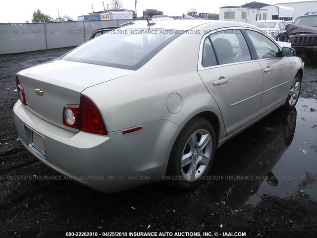 1G1ZB5EB0AF264657 - 2010 CHEVROLET MALIBU LS GOLD photo 4