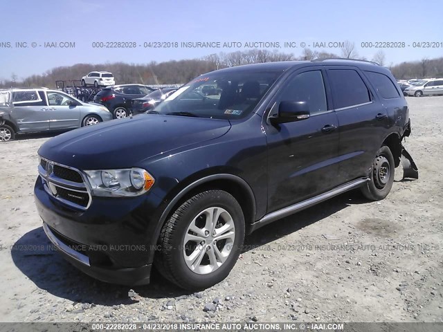 1C4RDJDG2CC202592 - 2012 DODGE DURANGO CREW Dark Blue photo 2