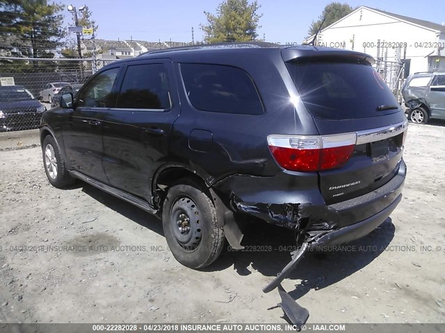 1C4RDJDG2CC202592 - 2012 DODGE DURANGO CREW Dark Blue photo 3