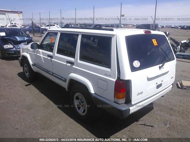 1J4FF48S21L513573 - 2001 JEEP CHEROKEE SPORT WHITE photo 3