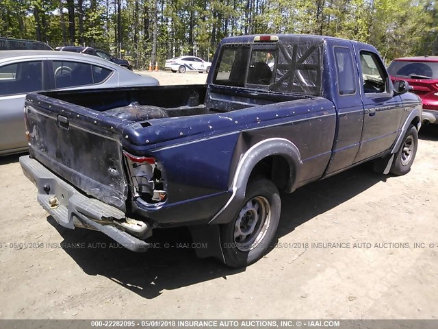 1FTDR15X7PTA03263 - 1993 FORD RANGER SUPER CAB BLUE photo 4