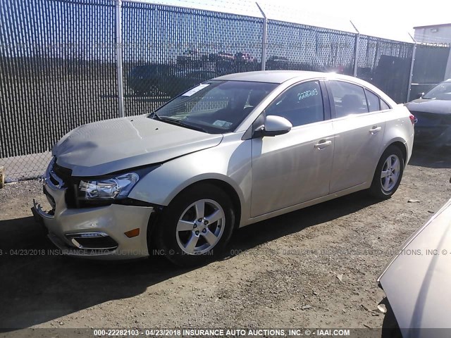 1G1PE5SB5G7144276 - 2016 CHEVROLET CRUZE LIMITED LT GRAY photo 2