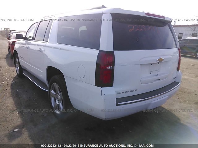 1GNSKJKC4HR209501 - 2017 CHEVROLET SUBURBAN K1500 PREMIER WHITE photo 3