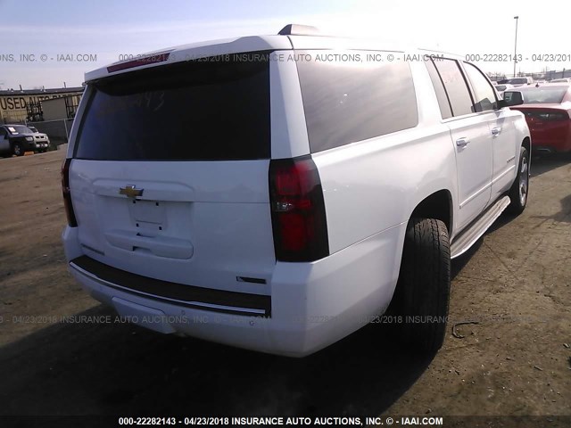 1GNSKJKC4HR209501 - 2017 CHEVROLET SUBURBAN K1500 PREMIER WHITE photo 4