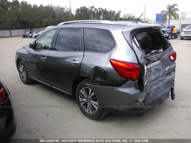 5N1DR2MN4JC629815 - 2018 NISSAN PATHFINDER S/SV/SL/PLATINUM GRAY photo 3