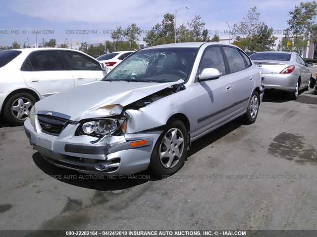 KMHDN56D85U142182 - 2005 HYUNDAI ELANTRA GLS/GT SILVER photo 2