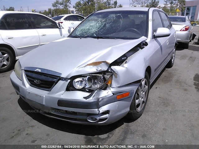 KMHDN56D85U142182 - 2005 HYUNDAI ELANTRA GLS/GT SILVER photo 6