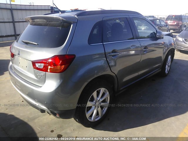 4A4AP4AW5FE027662 - 2015 MITSUBISHI OUTLANDER SPORT SE/GT GRAY photo 4