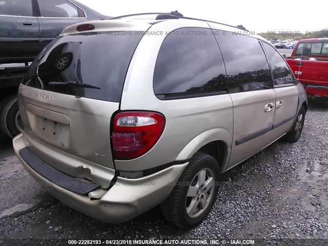 1D4GP45R65B257669 - 2005 DODGE CARAVAN SXT GOLD photo 4