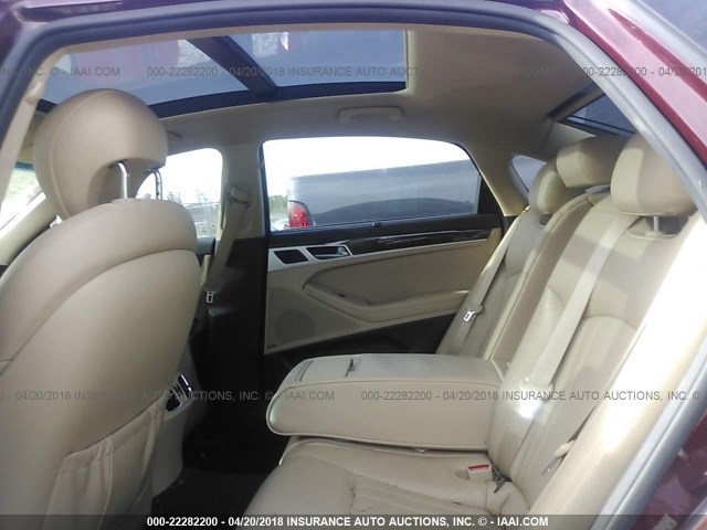 KMHGN4JE9FU080199 - 2015 HYUNDAI GENESIS 3.8L MAROON photo 8