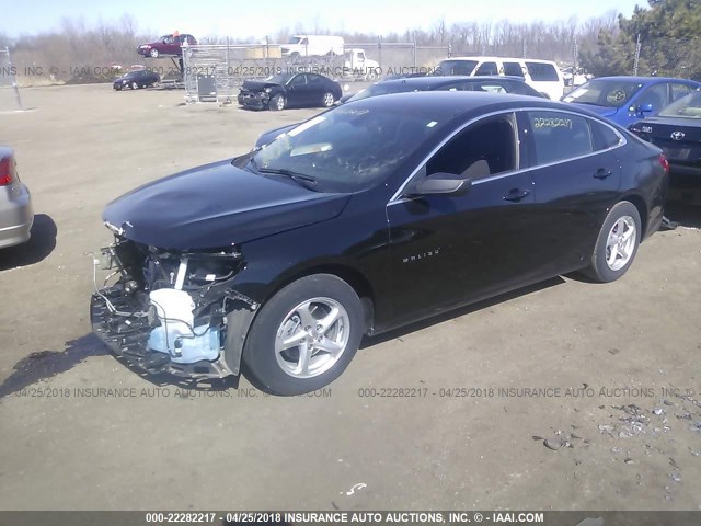 1G1ZB5ST1GF244018 - 2016 CHEVROLET MALIBU LS BLACK photo 2