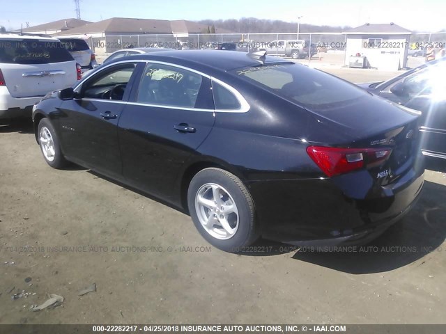 1G1ZB5ST1GF244018 - 2016 CHEVROLET MALIBU LS BLACK photo 3