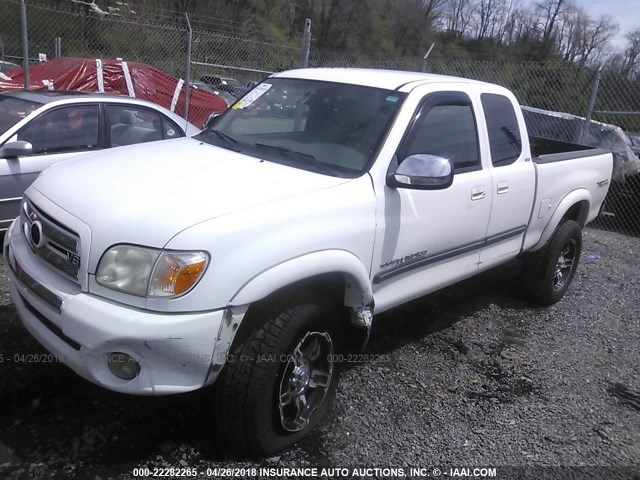 5TBBT44166S487181 - 2006 TOYOTA TUNDRA ACCESS CAB SR5 WHITE photo 2