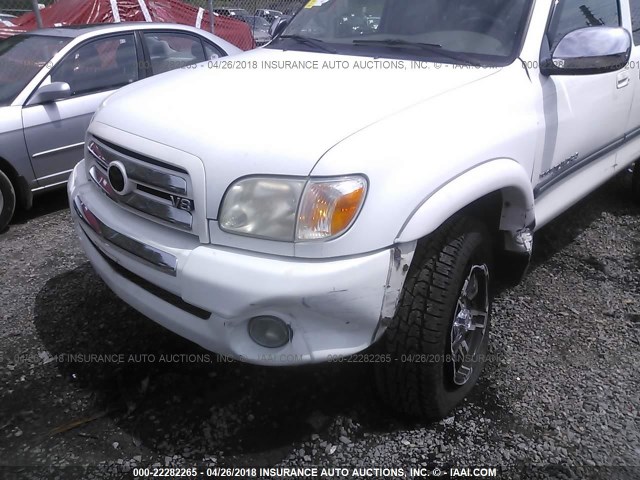 5TBBT44166S487181 - 2006 TOYOTA TUNDRA ACCESS CAB SR5 WHITE photo 6