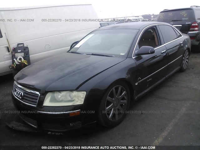 WAUML44E95N009664 - 2005 AUDI A8 L QUATTRO BLACK photo 2