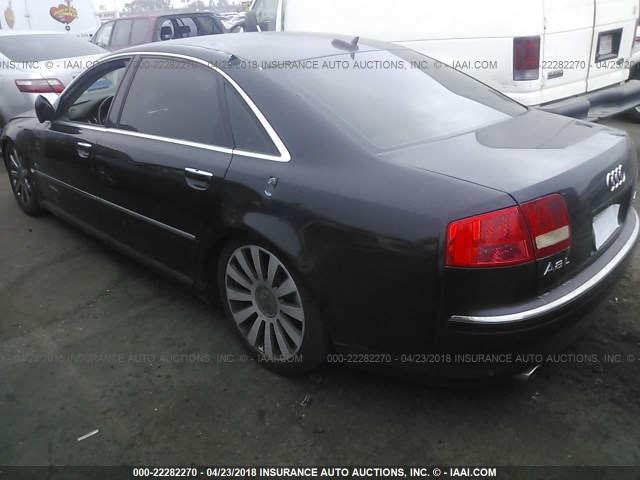 WAUML44E95N009664 - 2005 AUDI A8 L QUATTRO BLACK photo 3