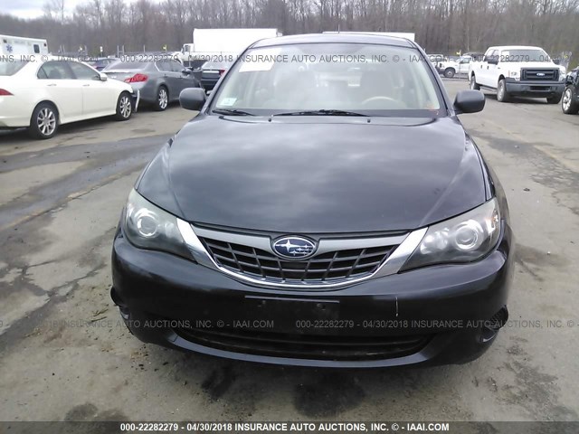 JF1GH61648H806083 - 2008 SUBARU IMPREZA 2.5I BLACK photo 6