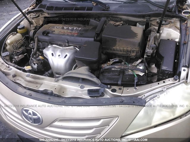 4T1BE46K18U259803 - 2008 TOYOTA CAMRY CE/LE/XLE/SE TAN photo 10