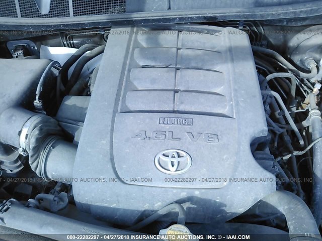 5TFRM5F19CX044373 - 2012 TOYOTA TUNDRA DOUBLE CAB SR5 GRAY photo 10