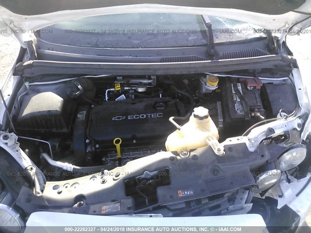 1G1JC5SHXE4190085 - 2014 CHEVROLET SONIC LT WHITE photo 10