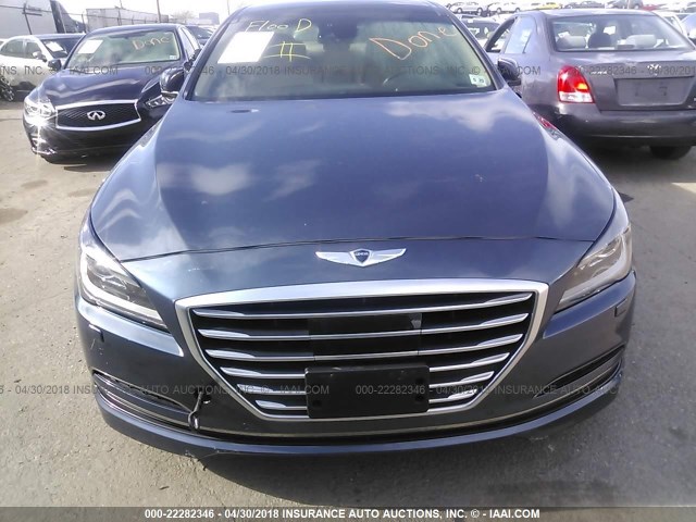 KMHGN4JEXFU088442 - 2015 HYUNDAI GENESIS 3.8L BLUE photo 6