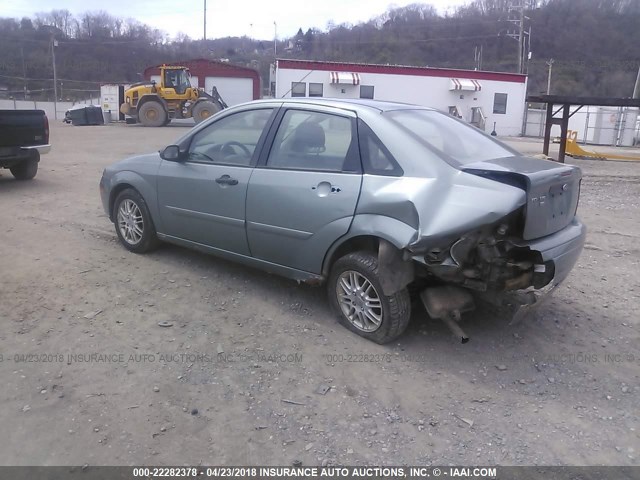1FAFP34N55W224131 - 2005 FORD FOCUS ZX4 მწვანე ფოტო 3