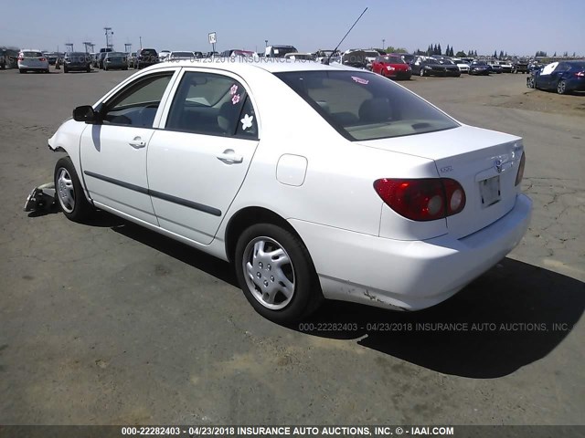 JTDBR32E260070231 - 2006 TOYOTA COROLLA CE/LE WHITE photo 3