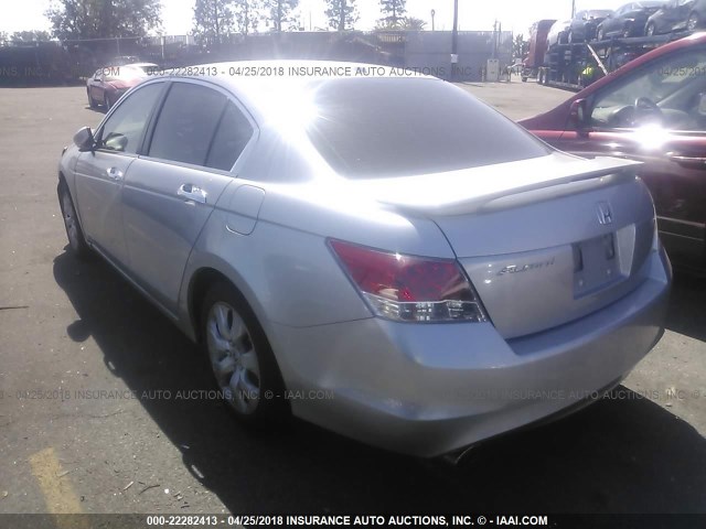 1HGCP36878A071176 - 2008 HONDA ACCORD EXL SILVER photo 3