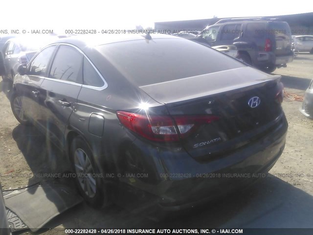 5NPE24AF3FH040630 - 2015 HYUNDAI SONATA SE BROWN photo 3