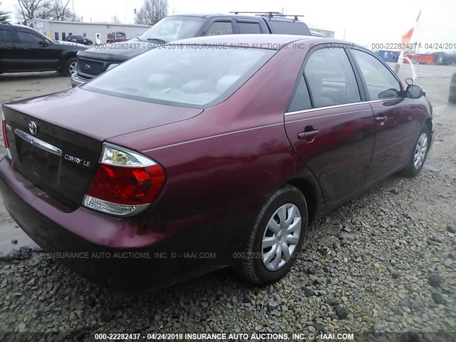 4T1BE32K46U114350 - 2006 TOYOTA CAMRY LE/XLE/SE MAROON photo 4
