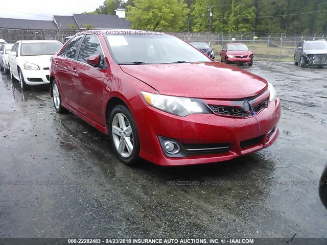 4T1BF1FK6CU508486 - 2012 TOYOTA CAMRY SE/LE/XLE RED photo 1