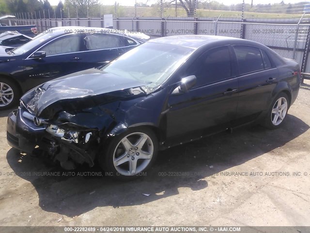 19UUA66205A068151 - 2005 ACURA TL BLACK photo 2